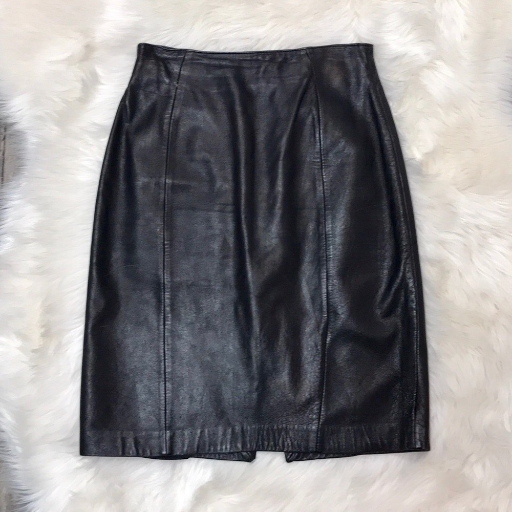 Andrew Marc Leather Skirt